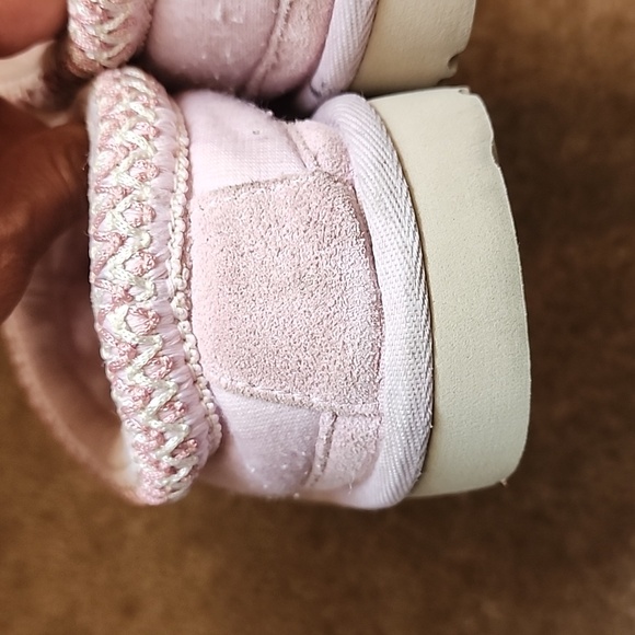 UGG Tasman Fur Jersey Cozy Slippers Pink Mist - Picture 7 of 16